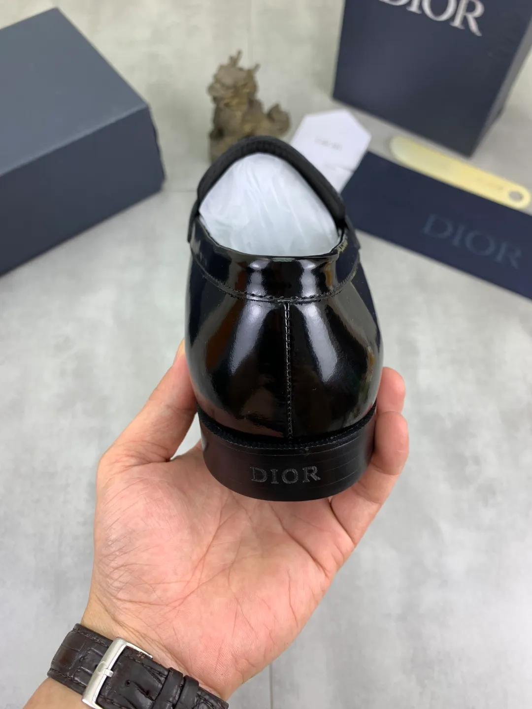 Men's men's shoes 💰P560 new style 💰high version 💎💎💎Dior original version! Top Italian purchasing agent! Men's business casual leather shoes, original imported open-edge beaded calfskin upper, ultimate texture, gentlemanly style, imported water-dyed cowhide inside, top-quality original Italian rubber outsole, first-class workmanship, top quality! Size: 39-44 (45 customized) 4️⃣ colors available